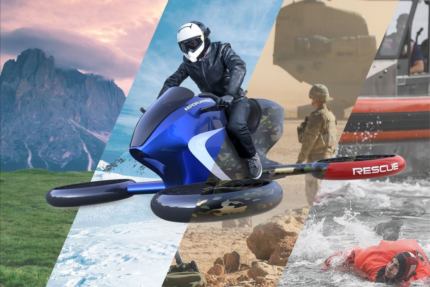 Several applications for the AeroRunner hoverbike Several applications for the AeroRunner hoverbike